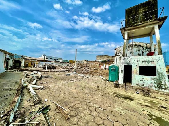 Prefeitura de Cuiab | Demolio do antigo Mercado Miguel Sutil termina em novembro; revitalizao do espao trar modernizao e progresso para Cuiab